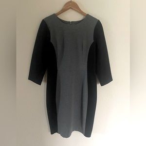 Talbots Women’s 3/4 Sleeve Black&Grey Medium Length Stretch Dress Size 4